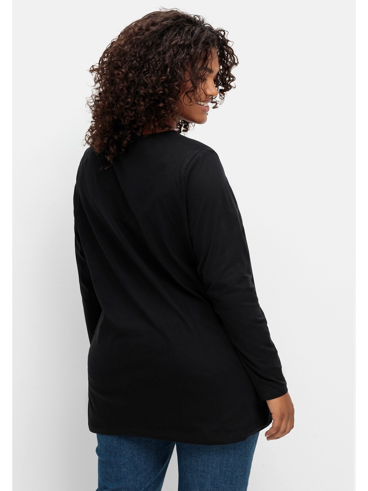 online Sheego Größen«, Taschen Longshirt I\'m mit | »Große walking kaufen aufgesetzten