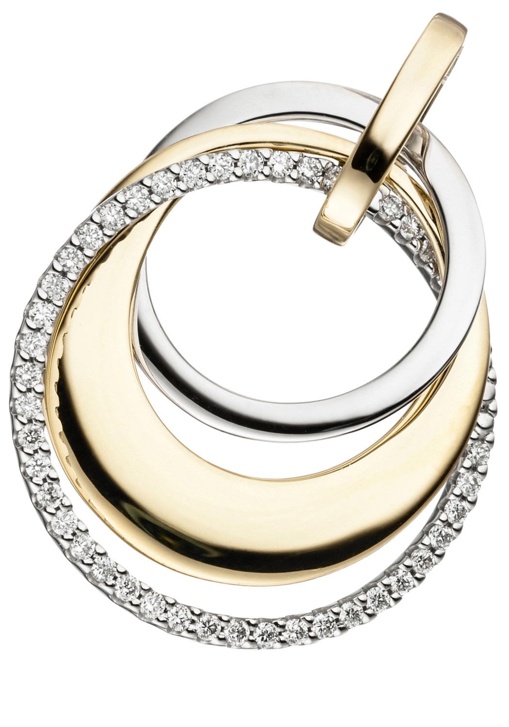 JOBO Kettenanhänger »Anhänger mit 42 Diamanten«, 585 Gold bicolor im  Onlineshop | I'm walking