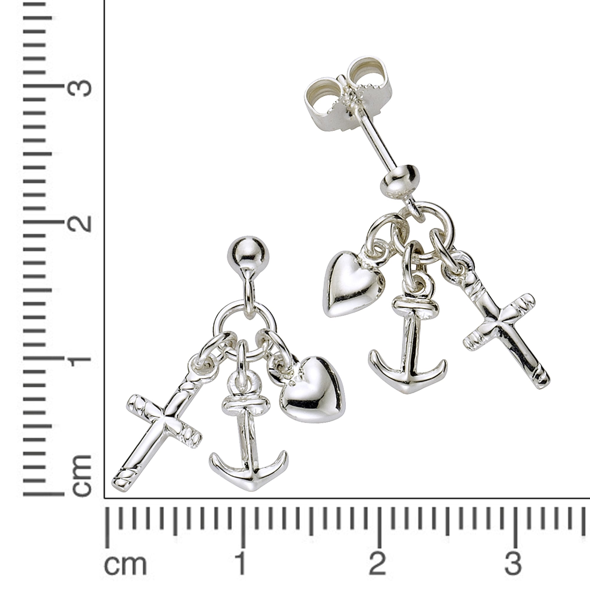 Zeeme Paar Ohrhänger 925/- beweglich Sterling Silber
