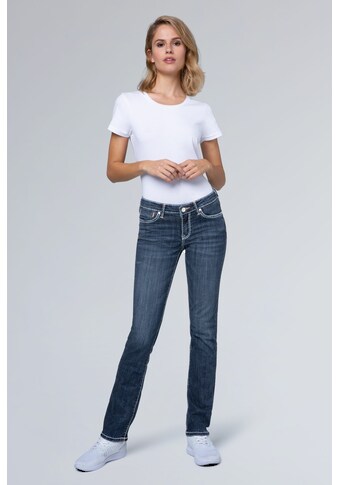 SOCCX Regular-fit-Jeans, mit Kontrast-Steppungen kaufen