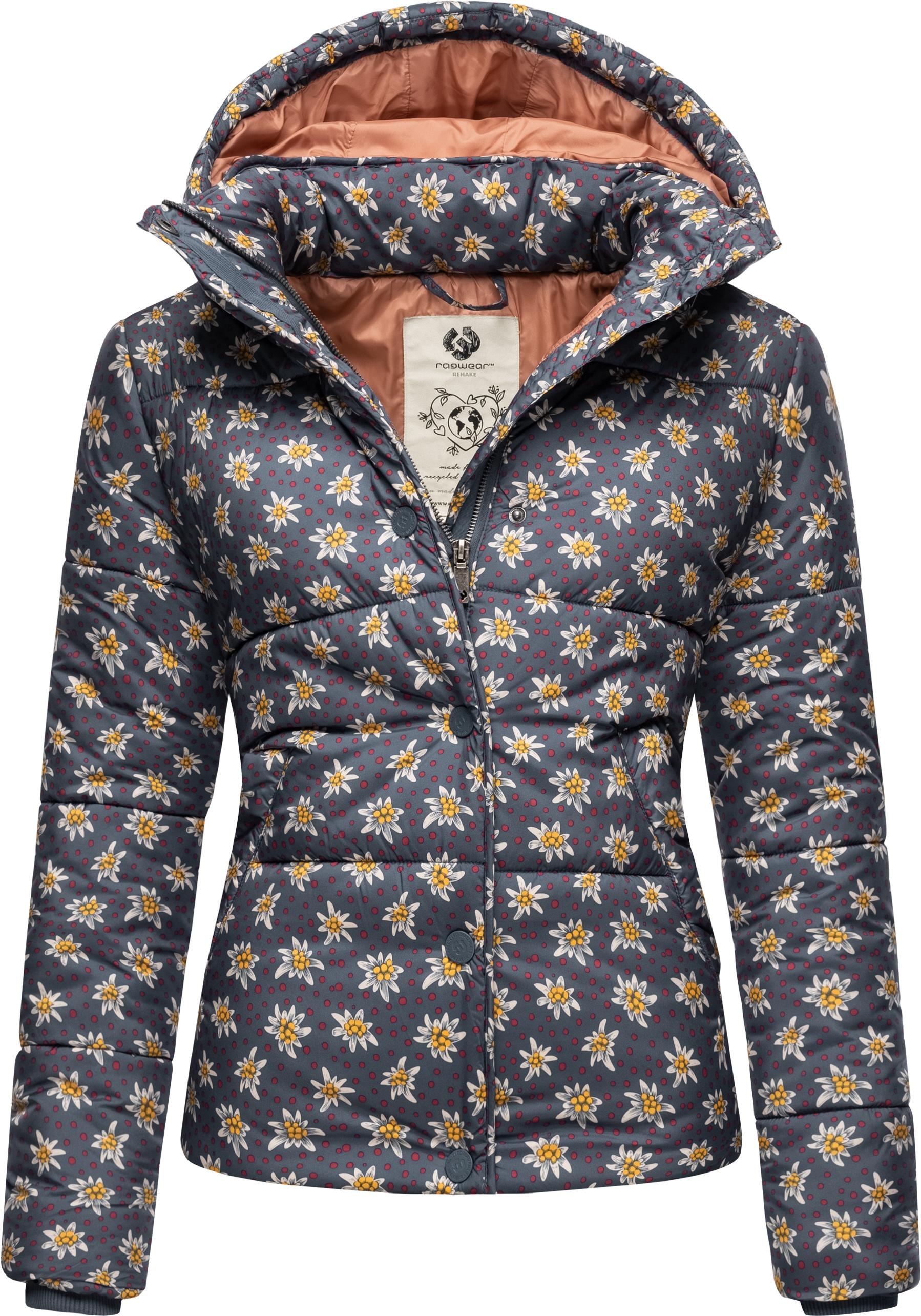ragwear -  Steppjacke "Relive Remake", mit Kapuze, Modische cropped Winter Kurzjacke aus recycelten Materialien
