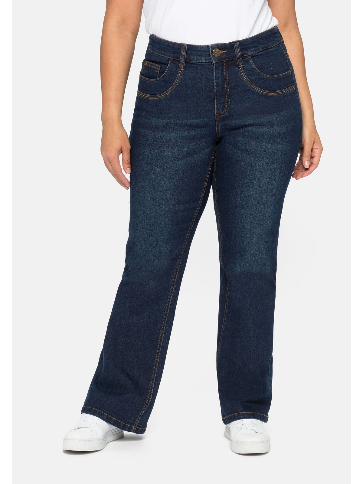 Sheego Bootcut-Jeans »Große Größen«, mit verstellbarem Bund shoppen | I\'m  walking | Bootcut Jeans