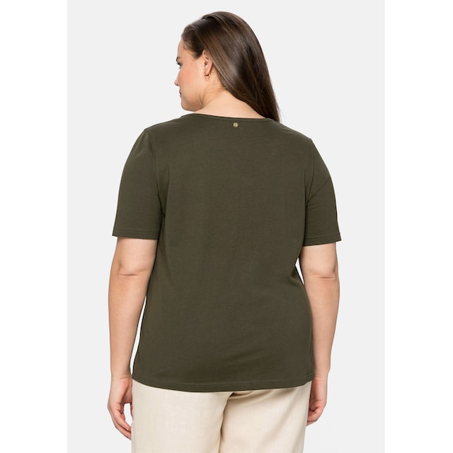 Sheego T-Shirt »Große Größen«, mit schimmerndem Pailletten-Schriftzug  bestellen