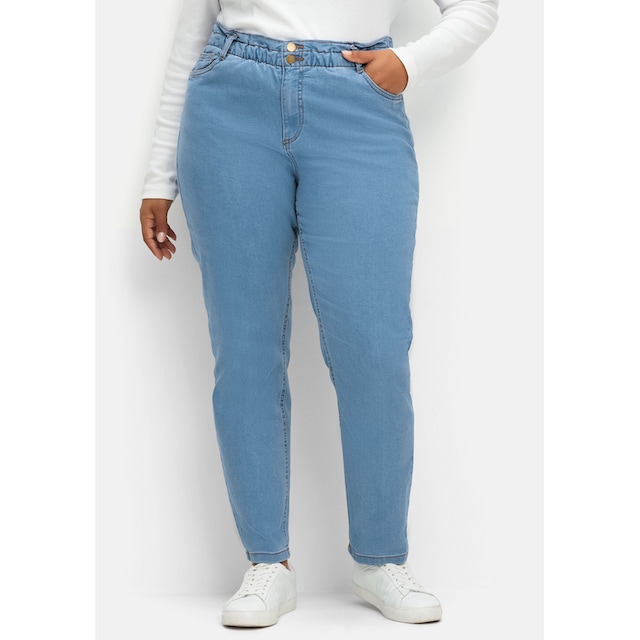 Sheego Gerade Jeans »Große Größen«, im extrahohen Paperbag-Schnitt online  kaufen | I\'m walking