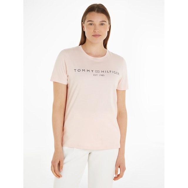 Tommy Hilfiger T-Shirt »REG CORP LOGO C-NK SS«, mit Markenlabel auf der  Brust online