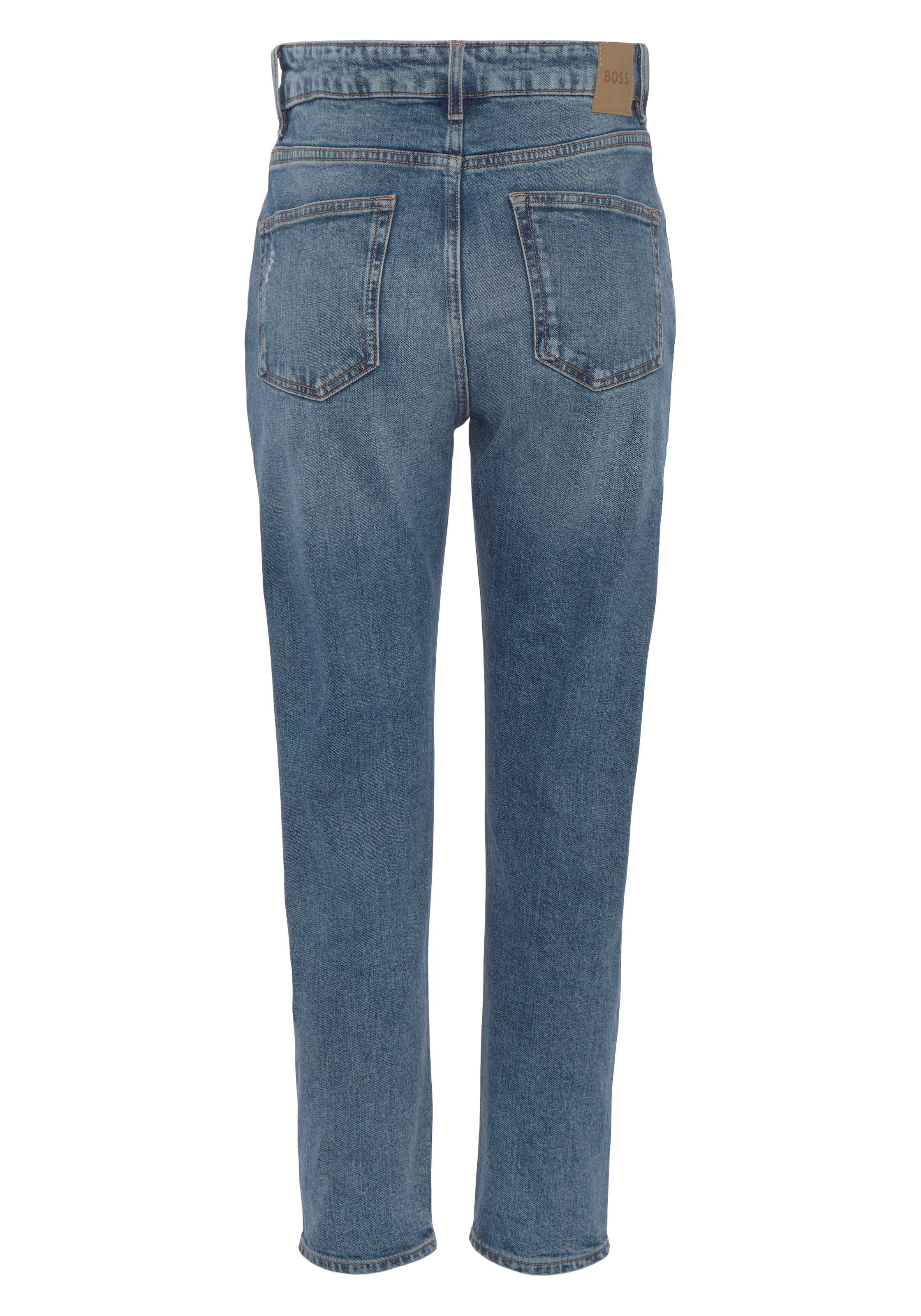 Look BOSS kaufen mittlere Stretch-Jeans Jeans«, Leibhöhe Rise ORANGE Mid Mid »Elsa stonewashed Waist, Premium im Denim