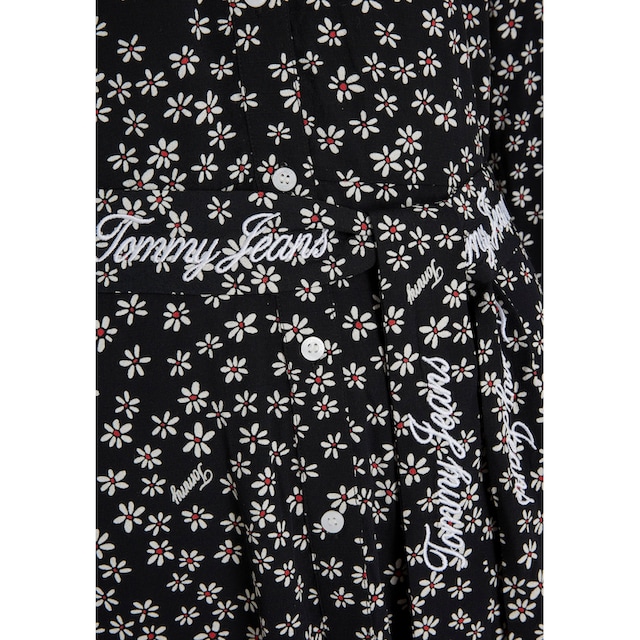 Tommy Jeans Curve Shirtkleid »TJW DITSY BELTED MIDI DRESS EXT«, mit allover  Millefleur & Logo Print online kaufen | I'm walking