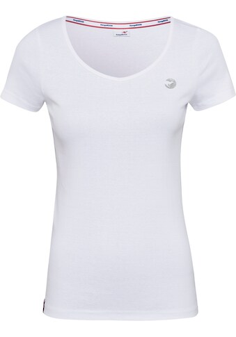 KangaROOS T-Shirt, mit V-Neck und silberschimmernden Logodruck auf der Brust kaufen