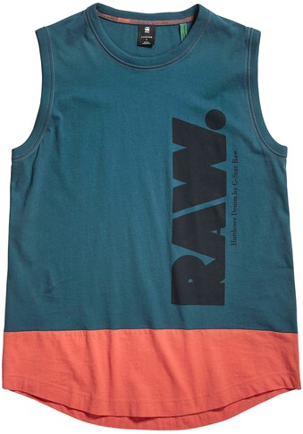 G-Star RAW T-Shirt »T-Shirt Lash color block tank to«, mti Logo Grafikdruck vorne kaufen