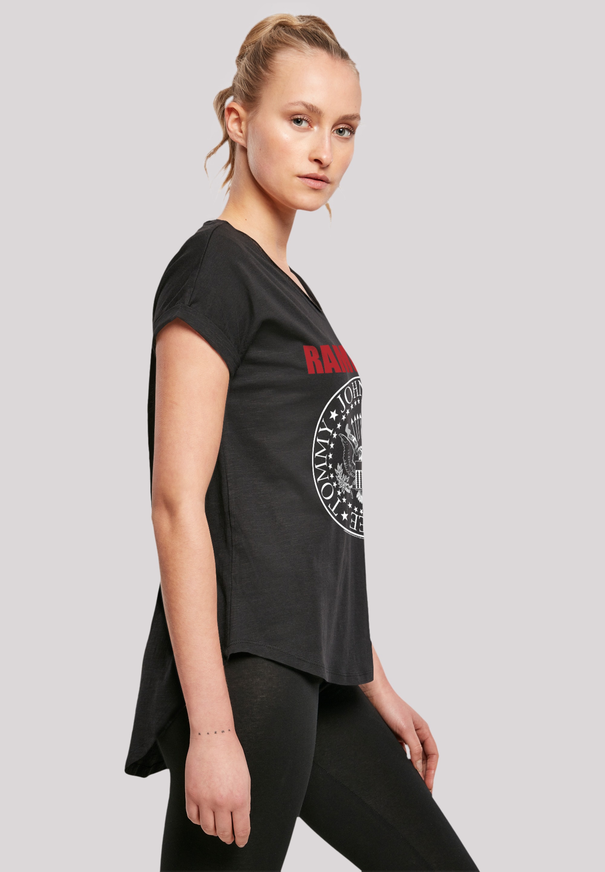F4NT4STIC T-Shirt »Ramones Rock Musik Band Red Text Seal«, Premium Qualität,  Band, Rock-Musik | I\'m walking | T-Shirts