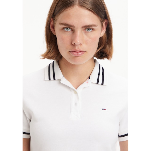 POLO«, Kontraststreifen Poloshirt shoppen Jeans ESSENTIAL Label-Flag Tommy & walking Tommy | mit Jeans »TJW I\'m TIPPING