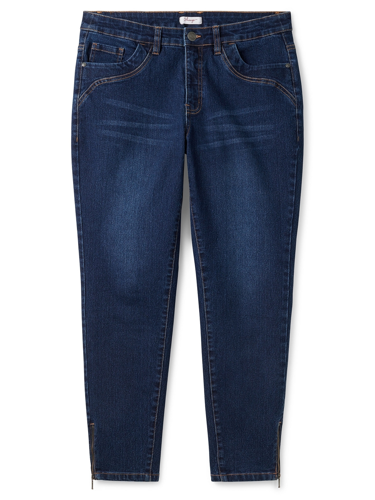 Sheego Stretch-Jeans »Große Größen«, mit Zippern Saumabschluss online am