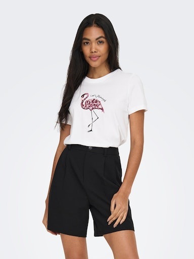 ONLY Kurzarmshirt »ONLKITA REG S/S TOP FLAMINGO BOX CS JRS« kaufen