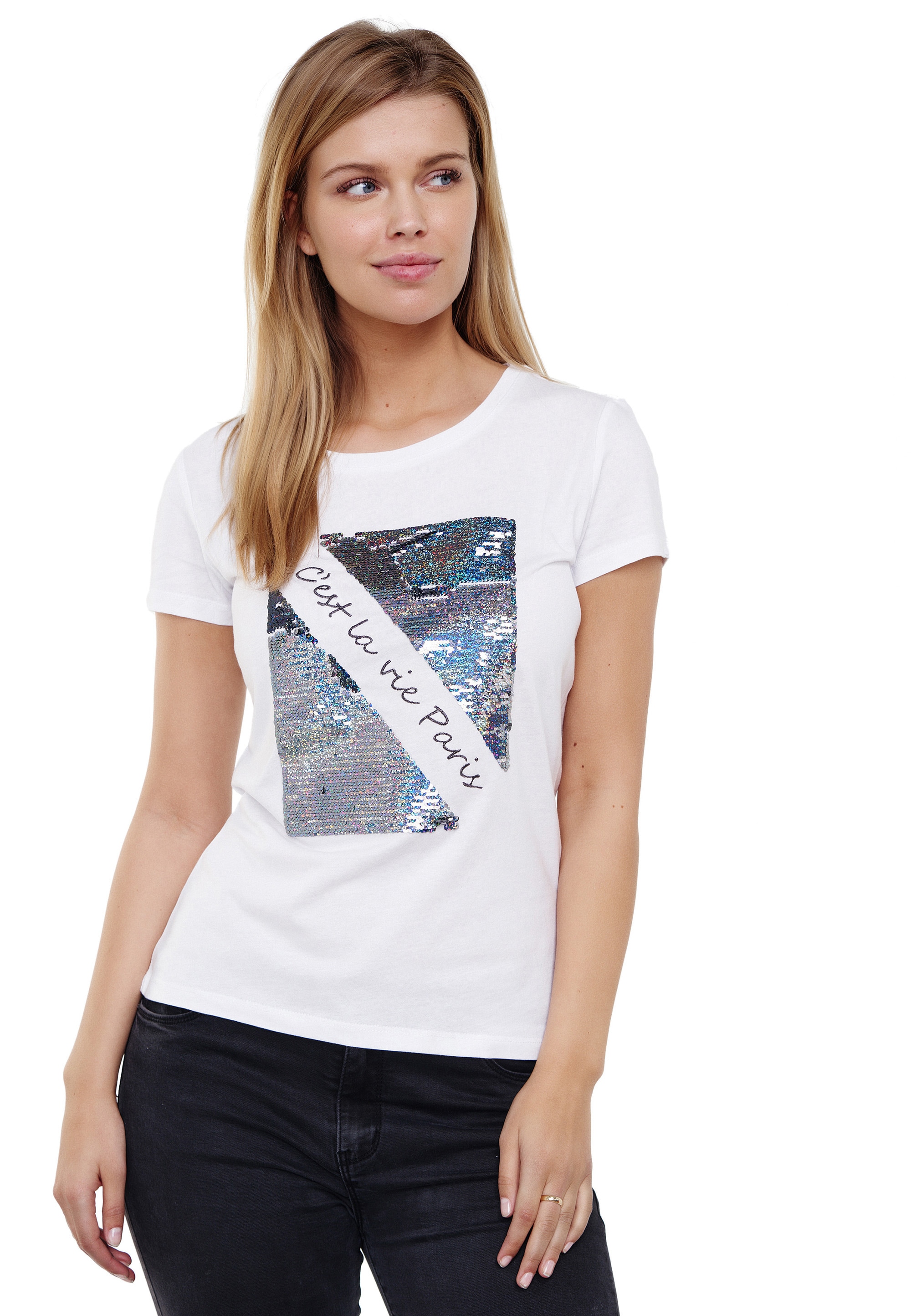 Decay T-Shirt, mit coolem Pailletten-Besatz walking | online I\'m