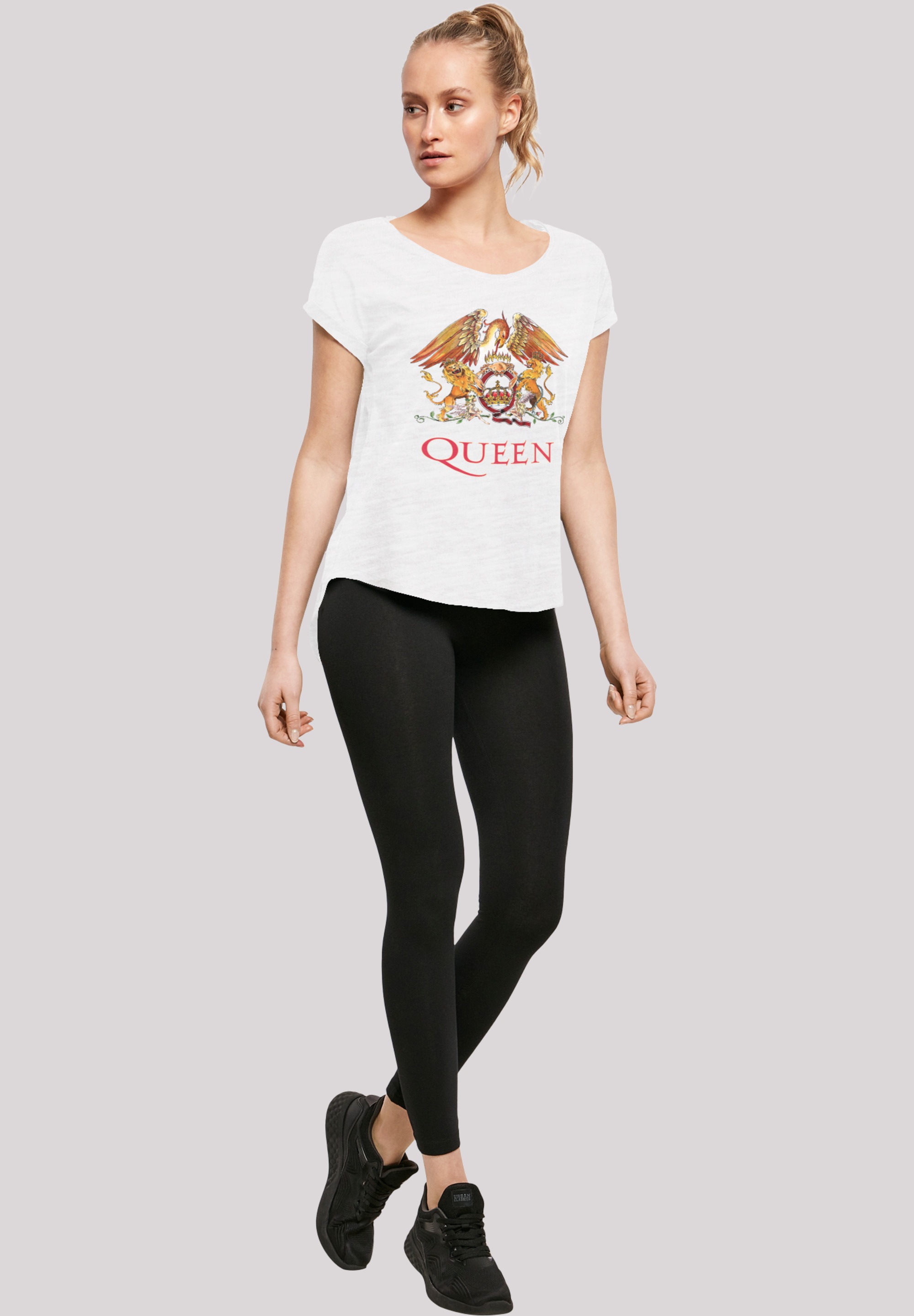 F4NT4STIC T-Shirt »Queen Rockband Classic Crest Black«, Print bestellen |  I\'m walking