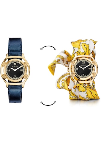 Versace Schweizer Uhr »Medusa Frame, VEVF00720«, (Set, 2 tlg., Uhr mit Lederband und... kaufen