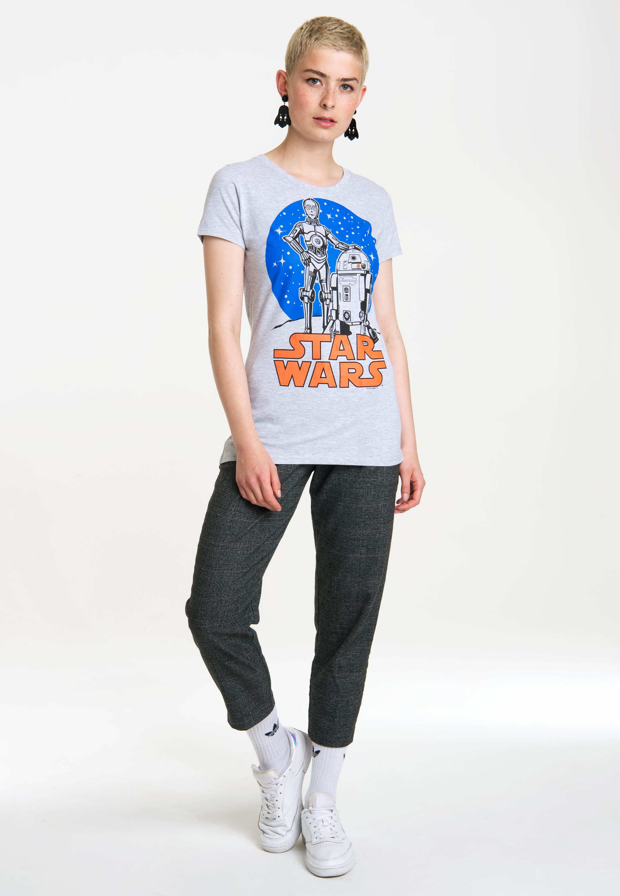 & Frontprint T-Shirt coolem | I\'m LOGOSHIRT mit bestellen Star Wars«, »R2-D2 walking C-3PO