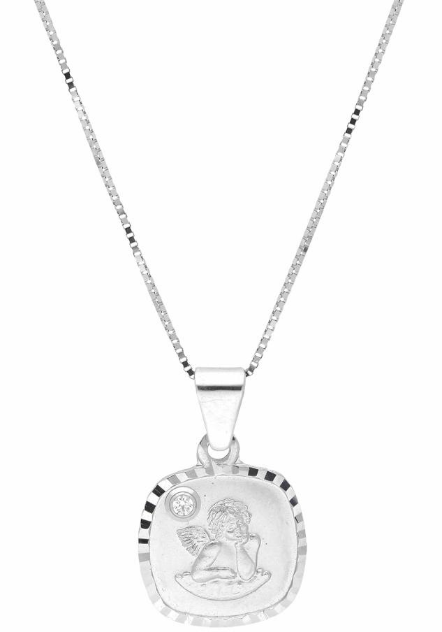 Firetti Kette mit Anhänger Schutzengel mit Diamant