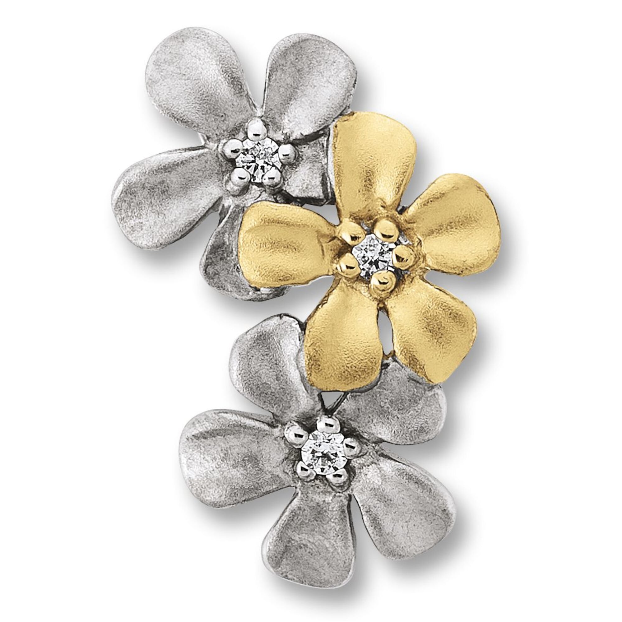 Damen aus Kettenanhänger Zirkonia Silber 925 Anhänger Blume ELEMENT ONE Silber Blume Schmuck
