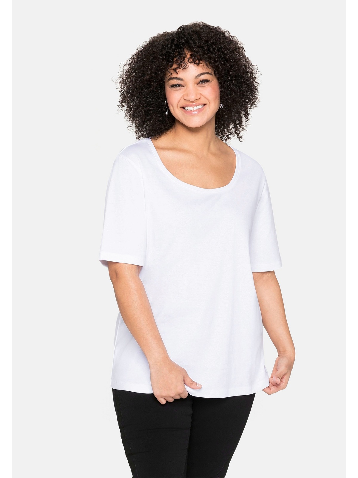 shoppen Baumwolle Größen«, T-Shirt aus Sheego »Große reiner