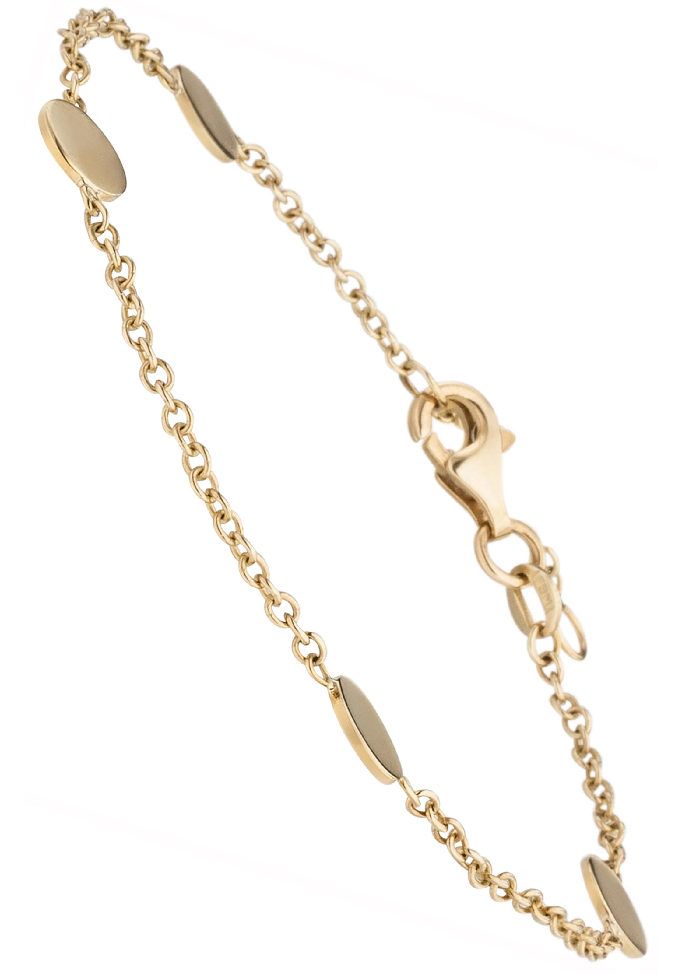 JOBO Armband, 375 Gold mit Plättchen 19 cm kaufen | I\'m walking | Edelstahlarmbänder