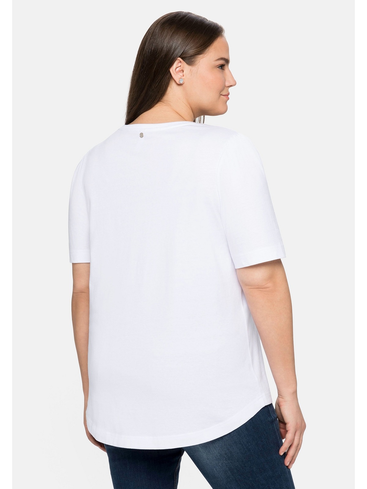 Sheego T-Shirt Frontdruck I\'m walking aus »Große | Größen«, Baumwolle online mit