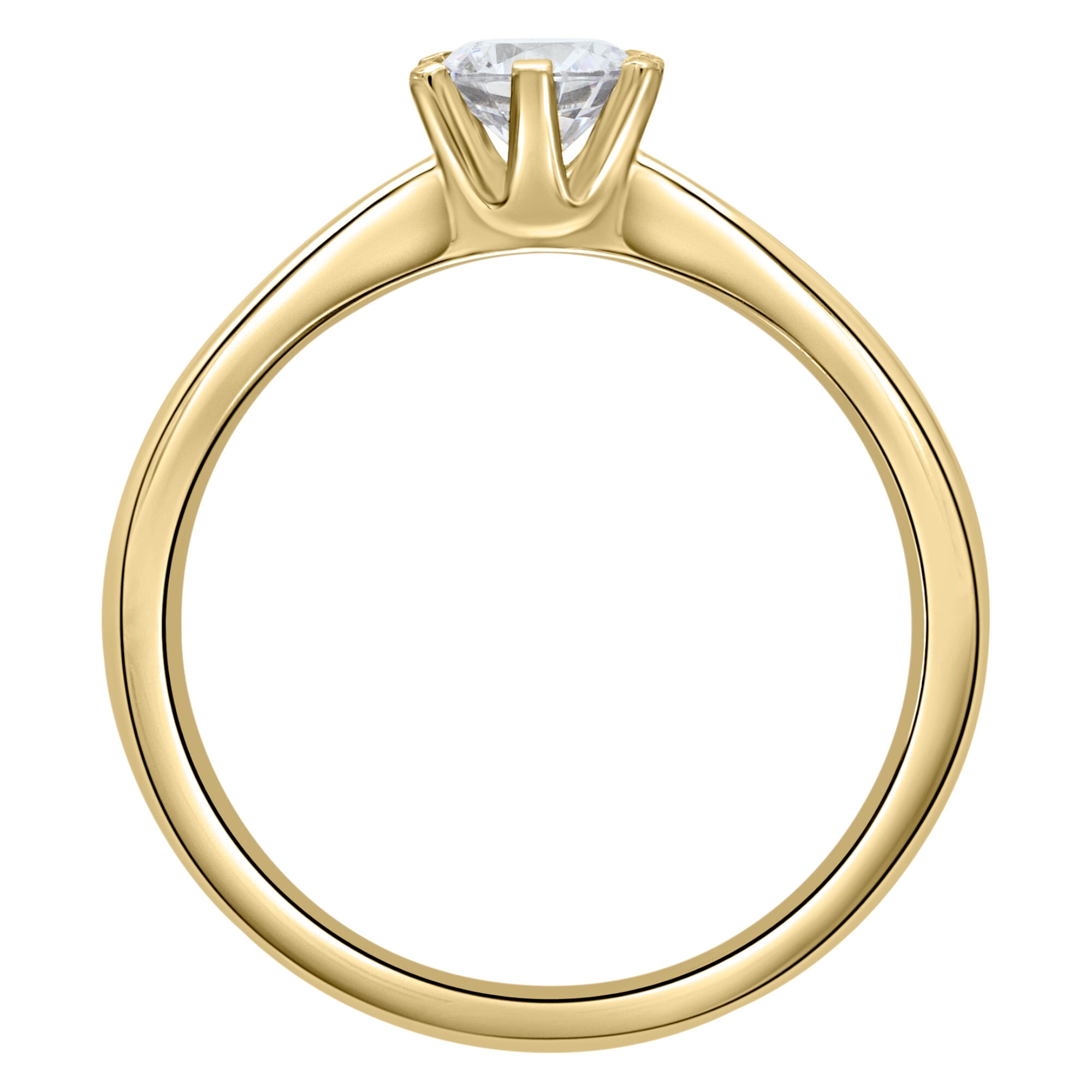 ONE ELEMENT Diamantring »0.1 ct Diamant Brillant Ring aus 750 Gelbgold«,  Damen Gold Schmuck online kaufen | I\'m walking