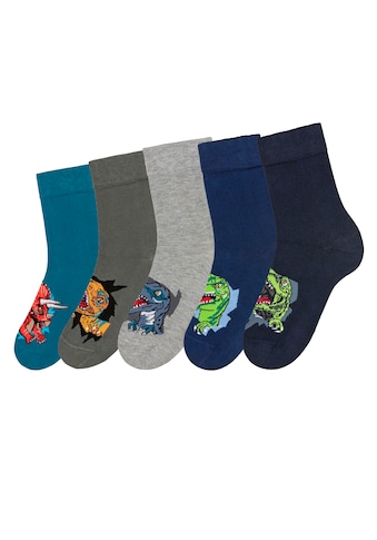 H.I.S Socken, (Packung, 5 Paar), mit Dinosauriermotiven kaufen