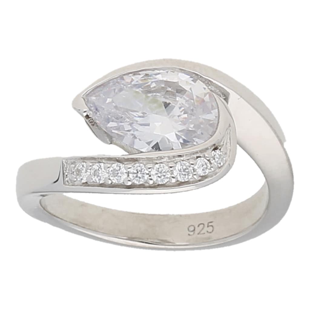 Smart Jewel Silberring mit funkelnden Zirkonia Steinen Silber 925 Smart Jewel Silberring mit funkelnden Zirkonia Steinen Silber 925
