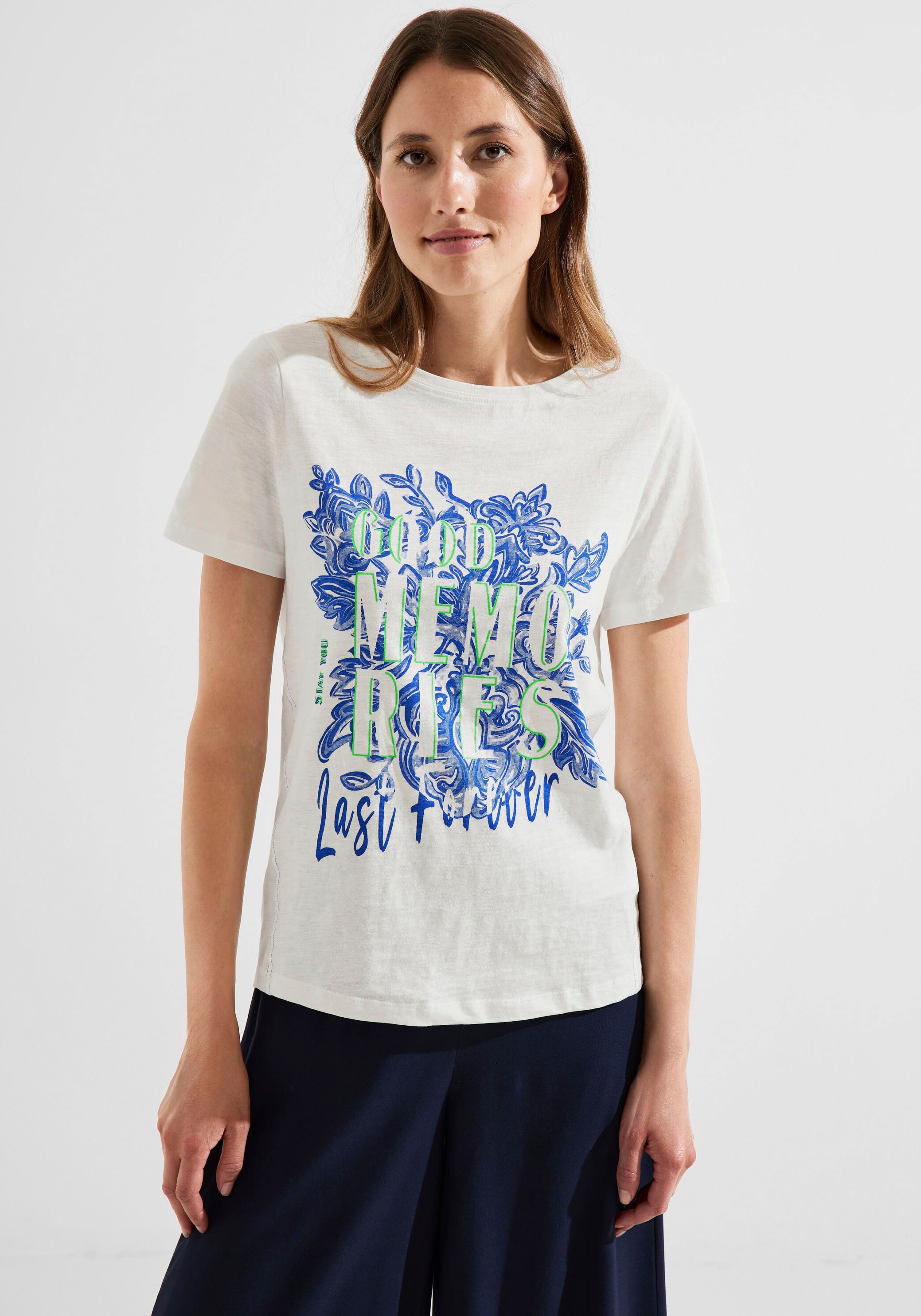 Cecil T-Shirt, mit coolem Motto-Druck shoppen | I\'m walking | T-Shirts