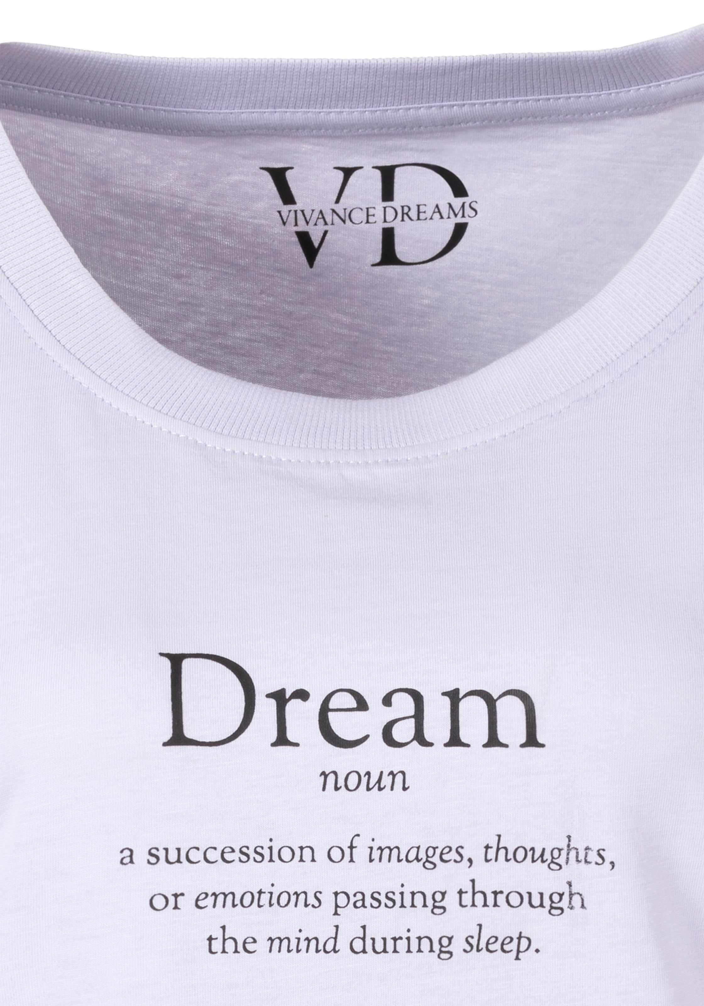 Vivance Dreams Nachthemd, mit Statementdruck & Wäsche auf Rechnung bestellen