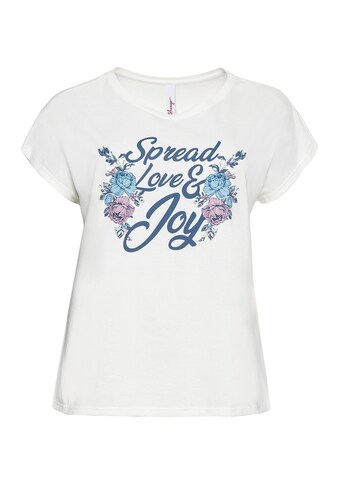 sheego by Joe Browns T-Shirt »Oversized-Shirt«, mit Blumendruck und Statement-Print kaufen