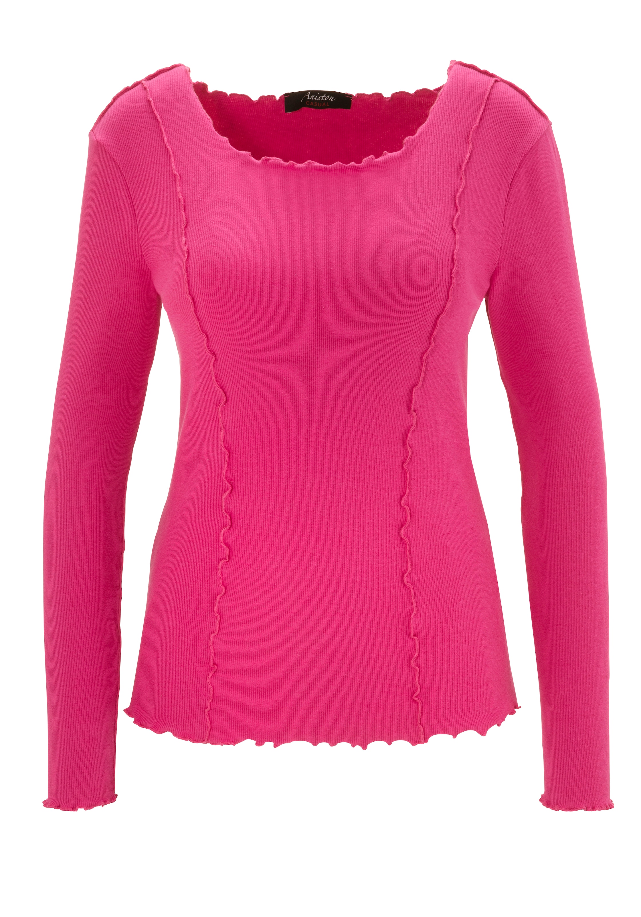 Aniston CASUAL Langarmshirt, mit dekorativen Biesen im Vorderteil shoppen |  I\'m walking