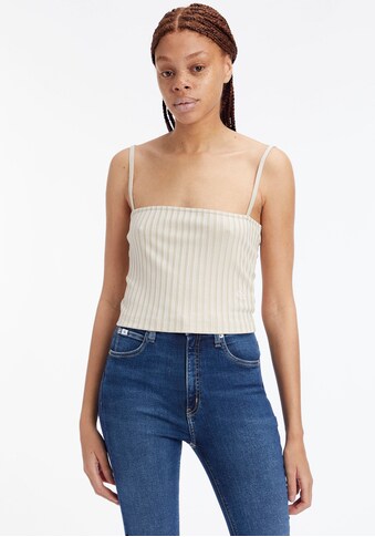 Calvin Klein Jeans Spaghettitop »RIB CROPPED STRAPP TOP« kaufen
