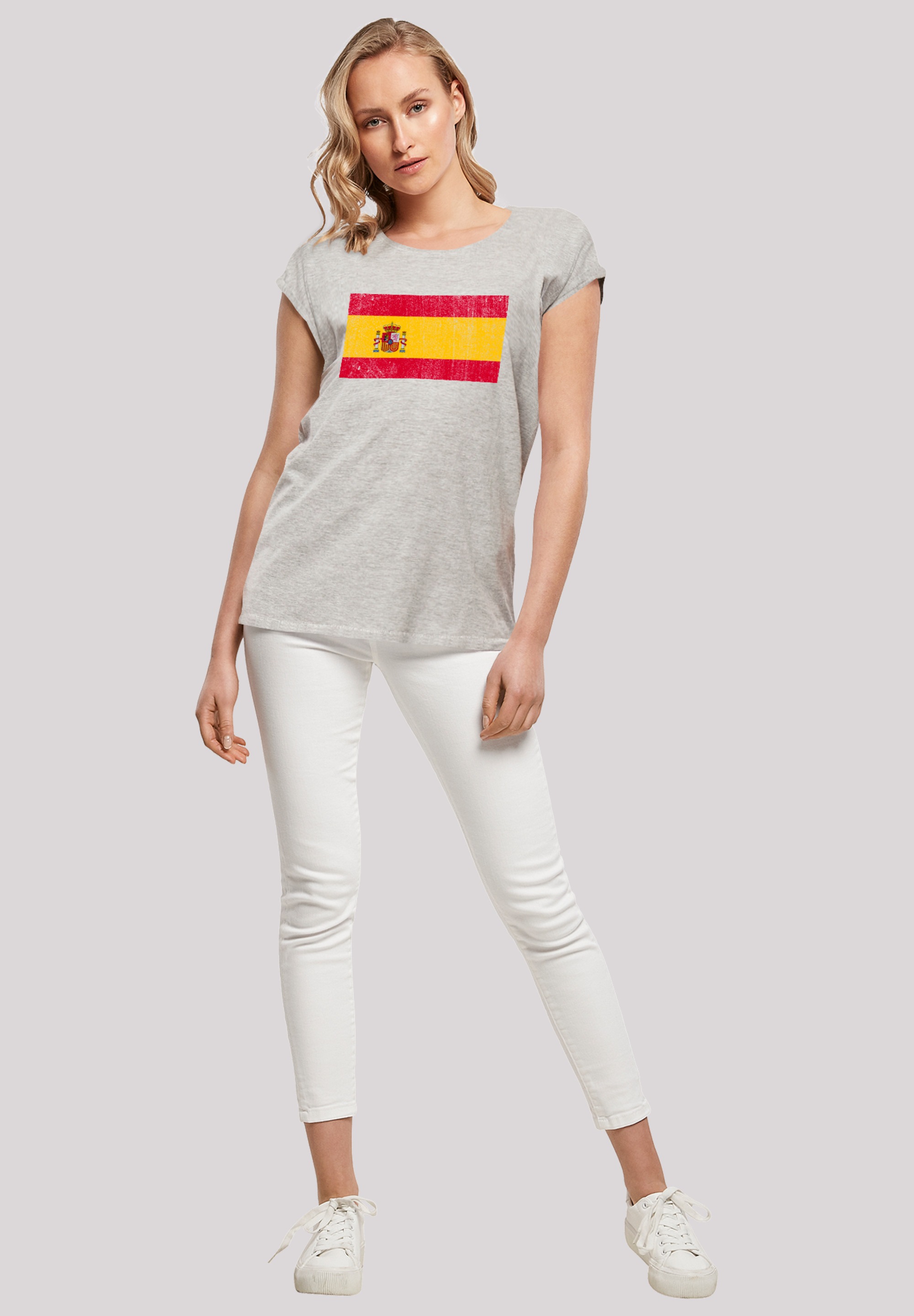 distressed«, Spanien T-Shirt Print »Spain F4NT4STIC bestellen Flagge