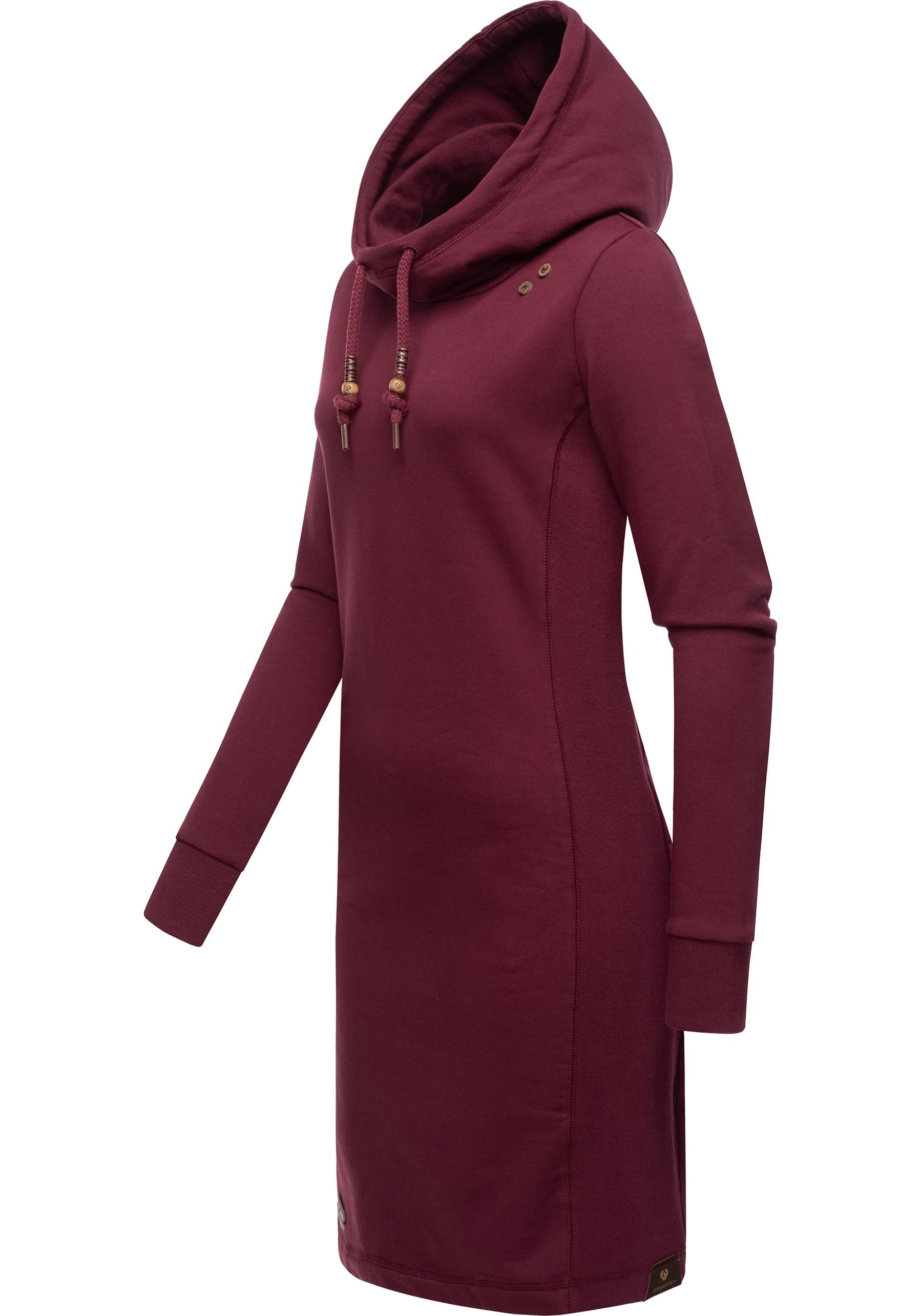 Kleid Langärmliges mit Baumwoll Sweatkleid Kapuze Ragwear online »Sabreen«,