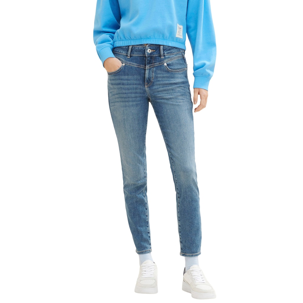 TOM TAILOR Denim High-waist-Jeans Janna Extra Skinny Ankle Jeans (1 tlg.) mit modischer Waschung FG11184