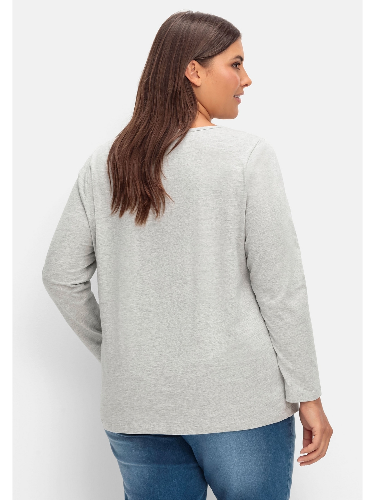 Sheego Langarmshirt »Große Größen«, mit | Sternen-Frontdruck kaufen walking online I\'m