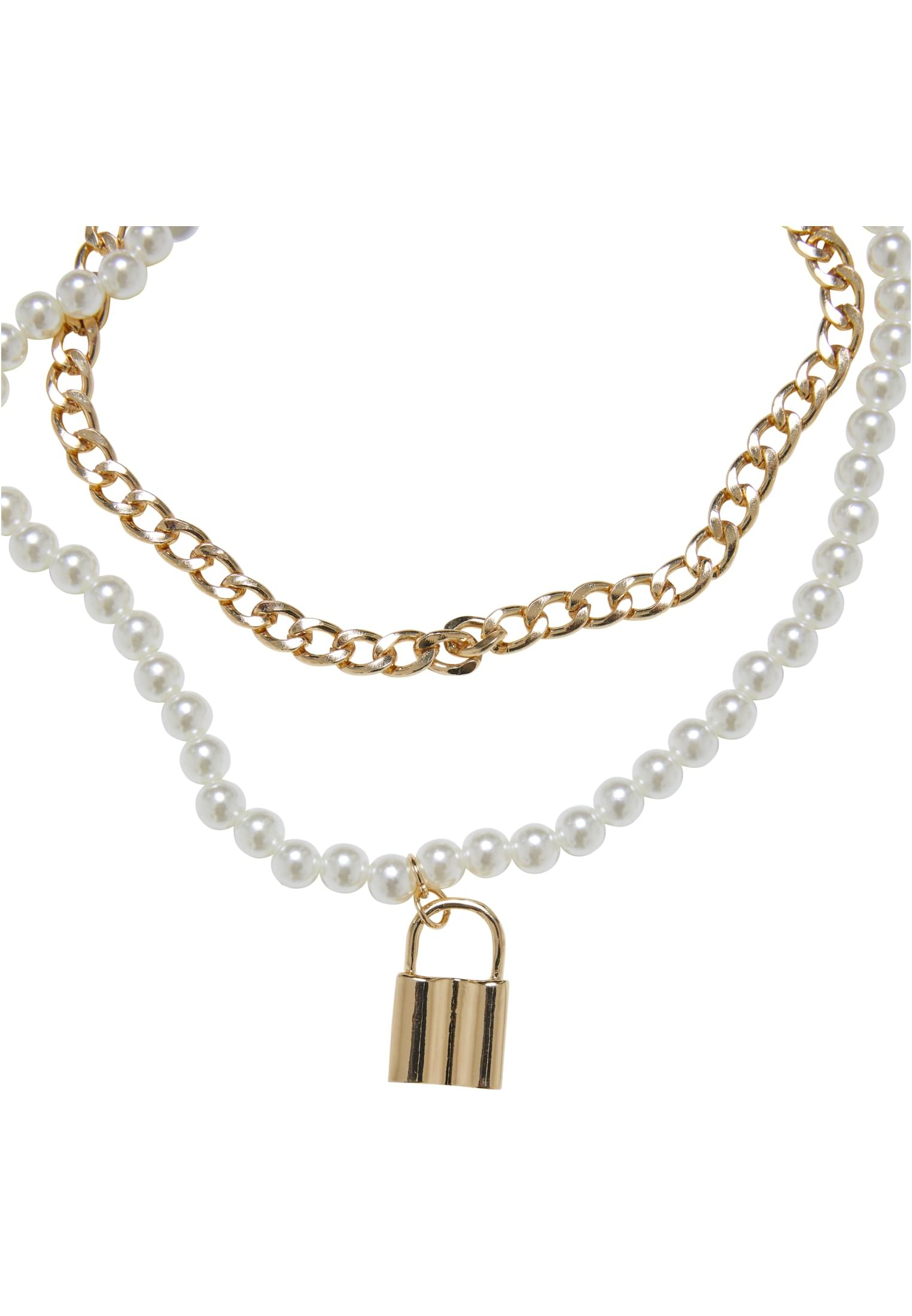 URBAN CLASSICS Edelstahlkette Layering | Padlock Pearl walking I\'m »Accessoires online Necklace« kaufen