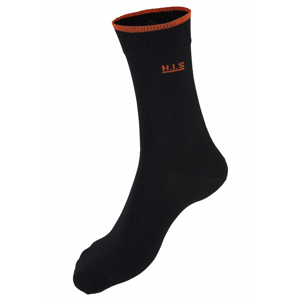 H.I.S Socken, (7 Paar), mit farbigen Bündchen