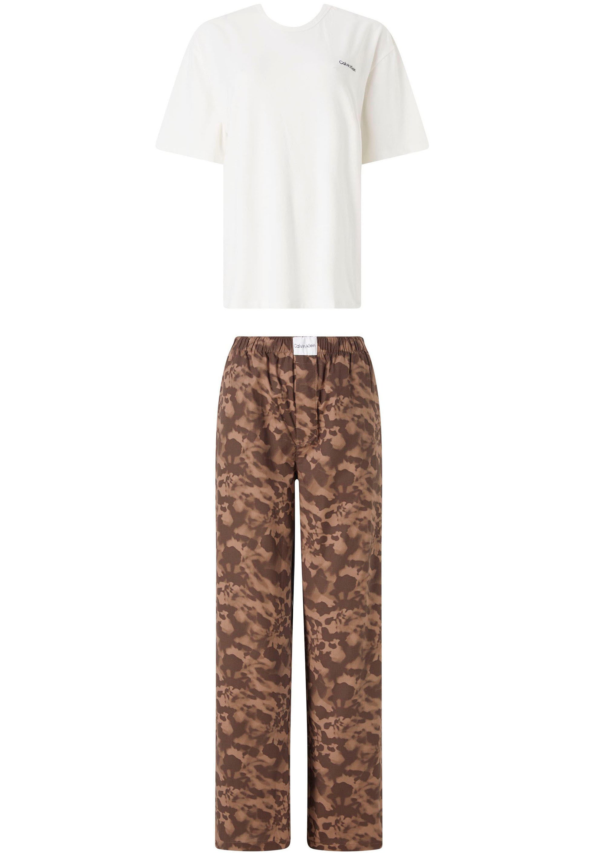 Calvin Klein Schlafanzug »SLEEP SET«, (Set, 2 tlg.), mit gemusterter Hose &  Wäsche auf Rechnung bestellen | Shortys