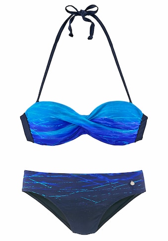 LASCANA Bügel-Bandeau-Bikini, mit Farbverlauf in Batik-Optik kaufen