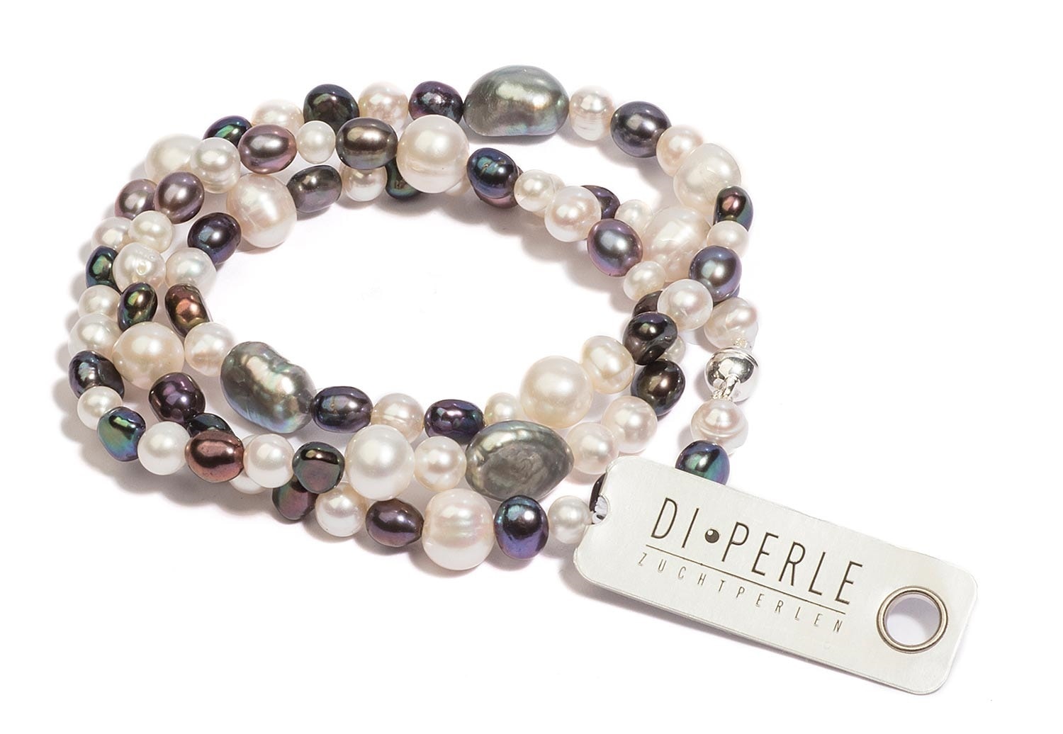 DI PERLE Perlenarmband »925 Silber Süsswasser Perlen Armband (57 cm)«, Damen... kaufen