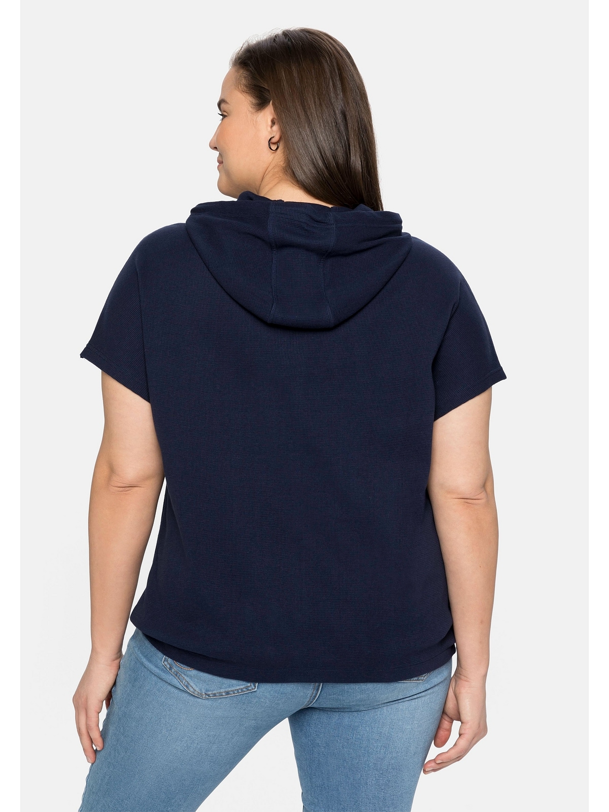 Sheego T-Shirt »Große Größen«, mit walking kaufen | Waffelpiqué-Struktur Kapuze, I\'m in