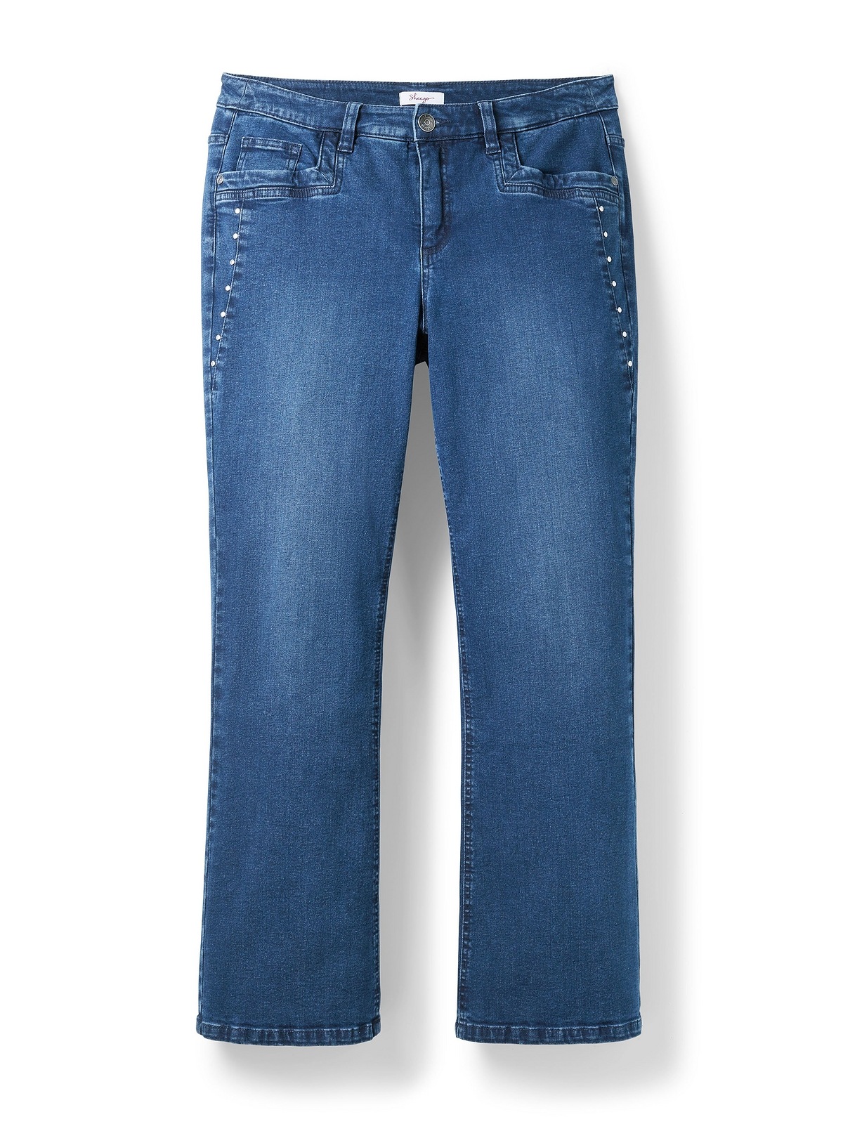 Sheego Bootcut-Jeans »Große Größen«, mit Nieten und Catfaces online