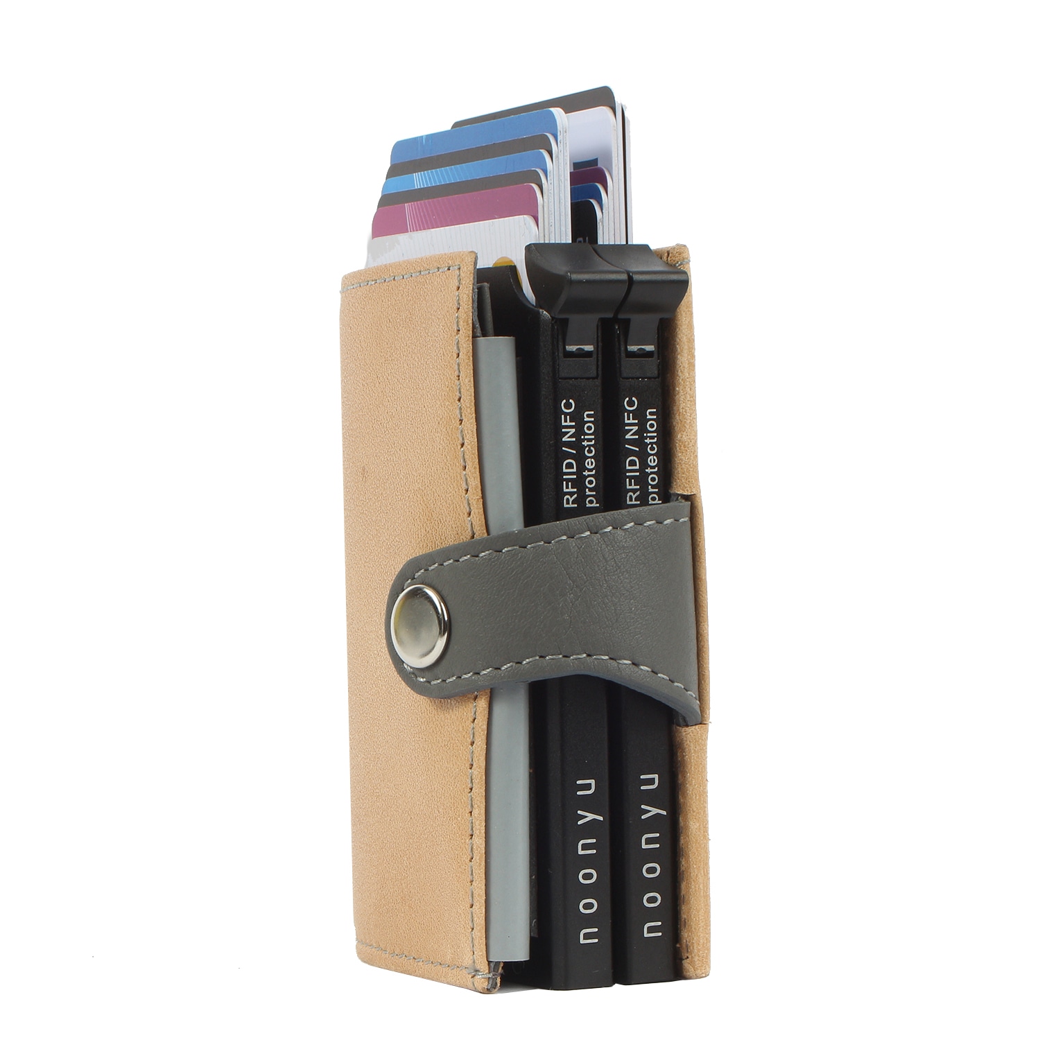 Margelisch Mini double aus »noonyu kaufen Leder RFID I\'m | Upcycling Geldbörse Kreditkartenbörse walking leather«