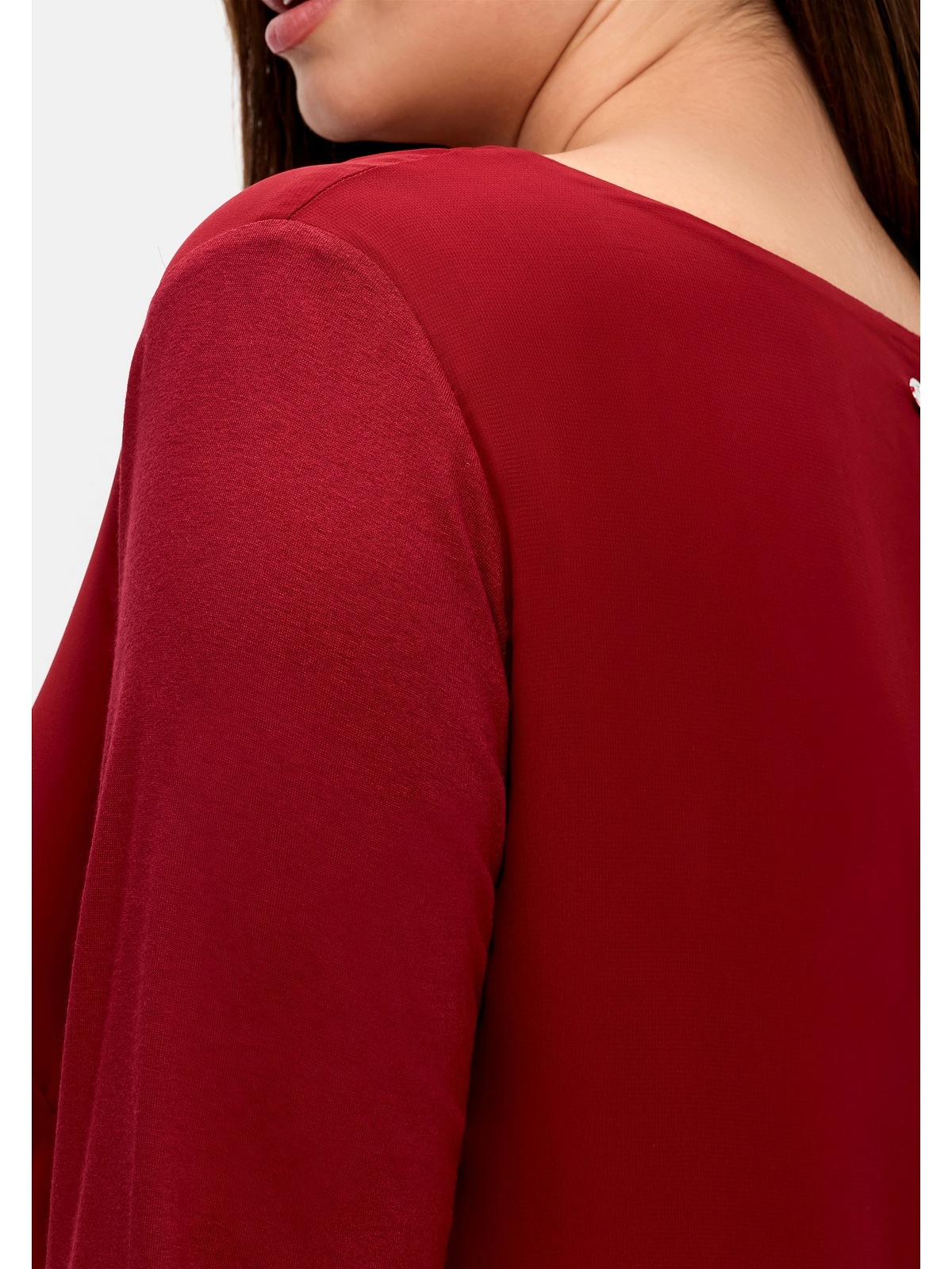 Sheego 3/4-Arm-Shirt »Große Größen«, mit Chiffon-Oberteil kaufen