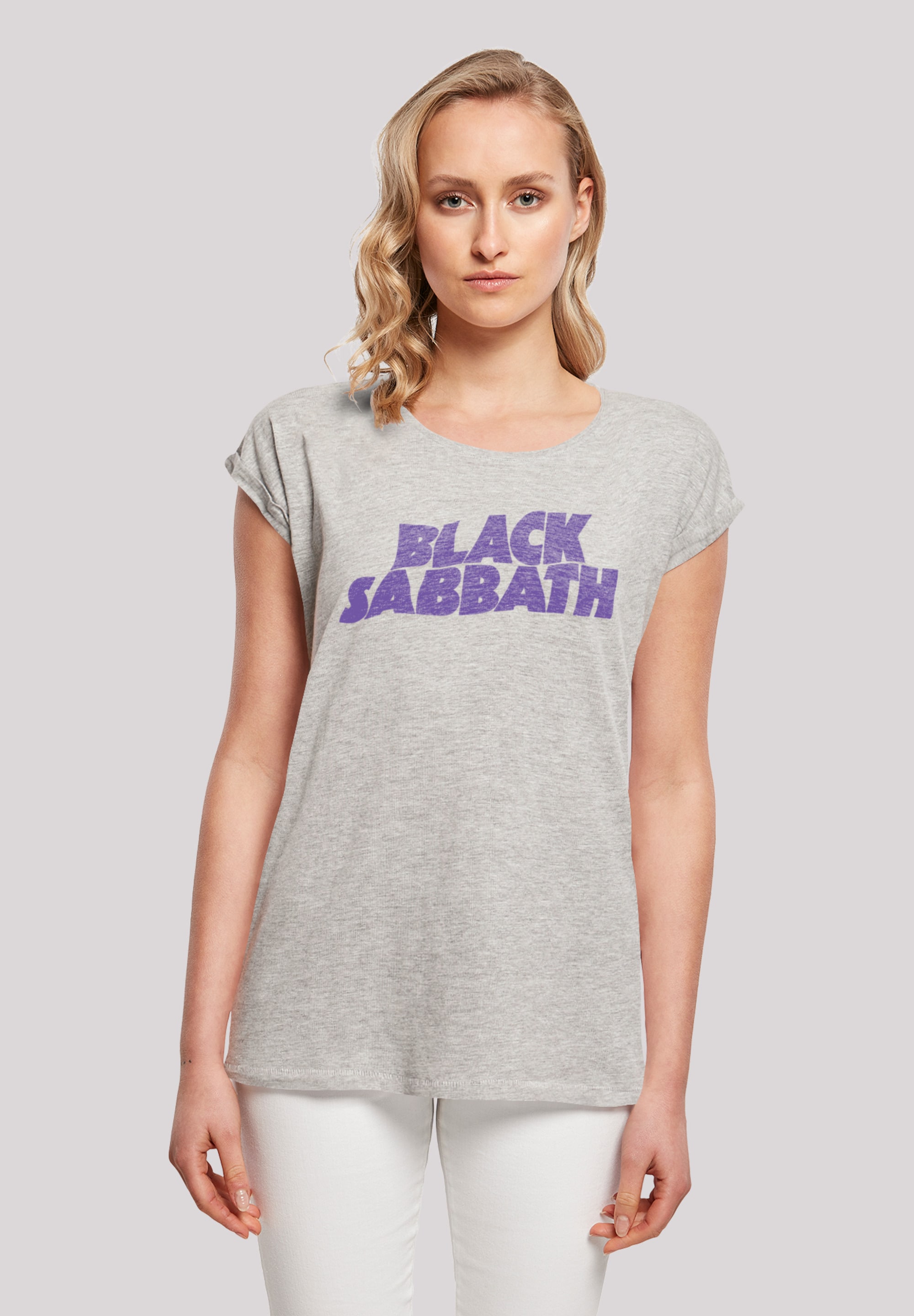 F4NT4STIC T-Shirt »Black Sabbath Heavy Metal Band Wavy Logo Black«, Print  kaufen | I\'m walking