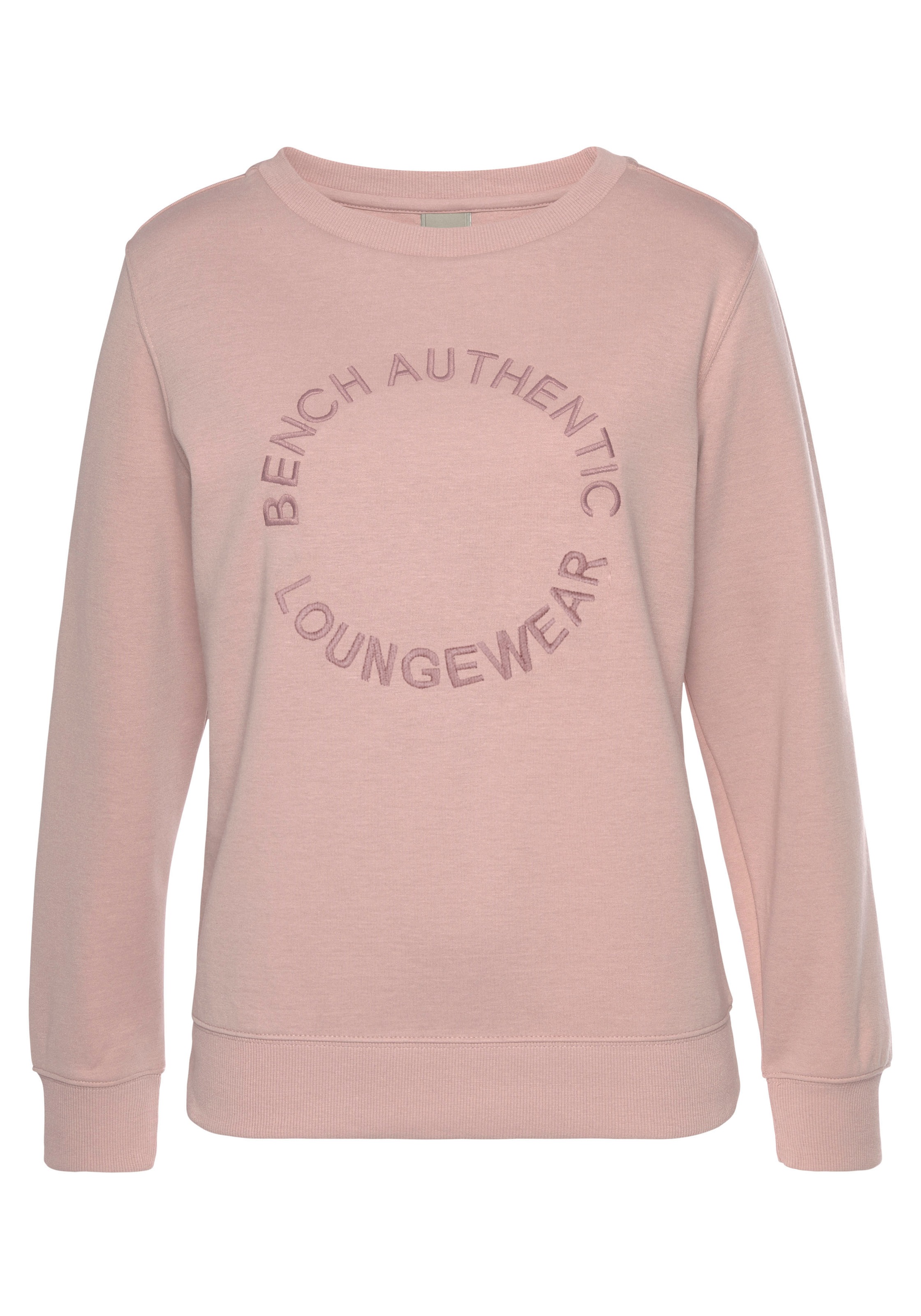 Bench. Loungewear Sweatshirt »mit Logostickerei«, Loungeanzug online Logostickerei, runder mit