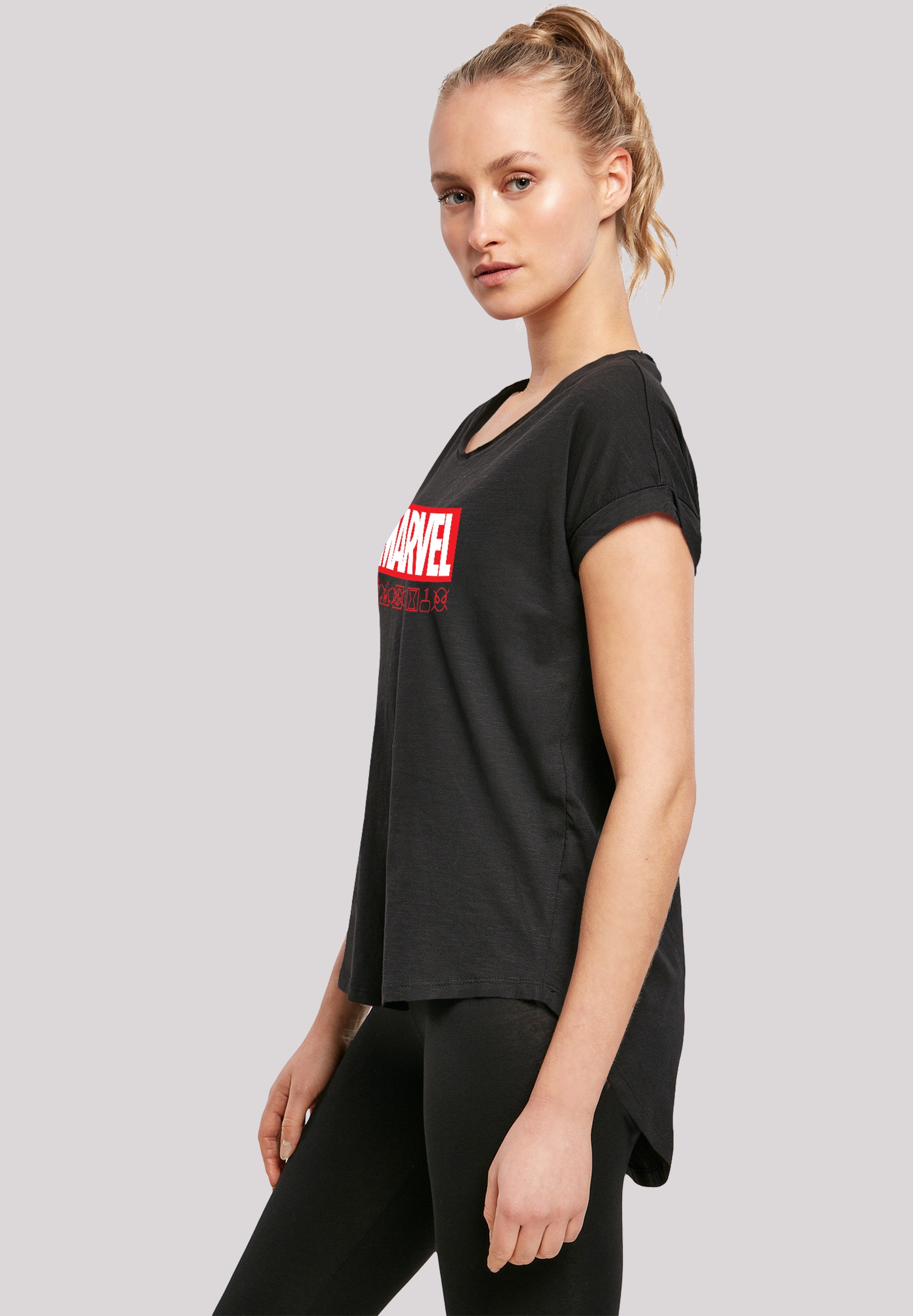 Print T-Shirt F4NT4STIC »Marvel Waschsymbole«, Logo shoppen